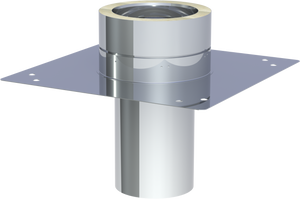 Grundplatte für Kaminerhöhung (mit rundem Einschub, l=220mm)